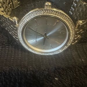 Michael Kors, silver watch with rhinestones